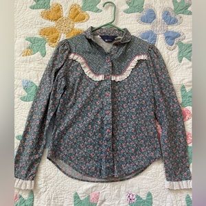 Vintage Panhandle slim western wear floral button down